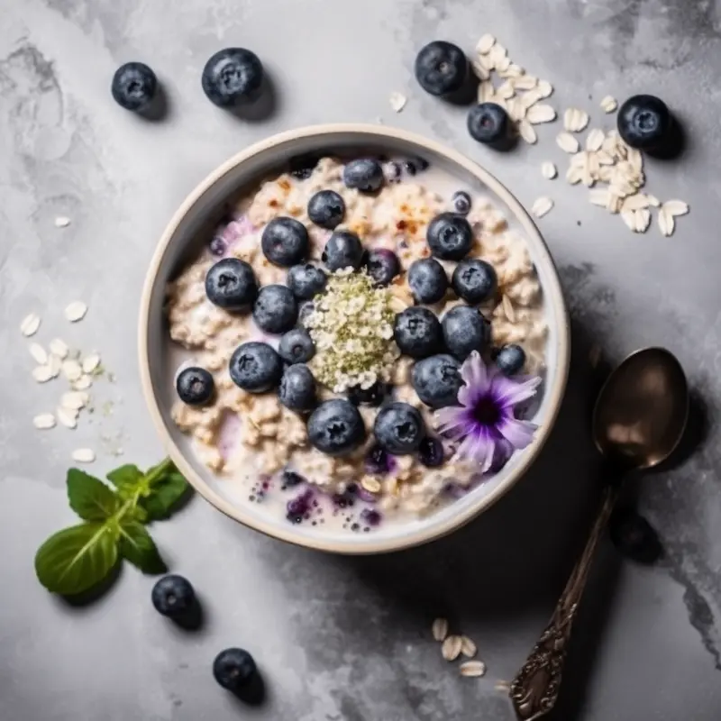 Blueberry Vanilla Oats from Different Angles