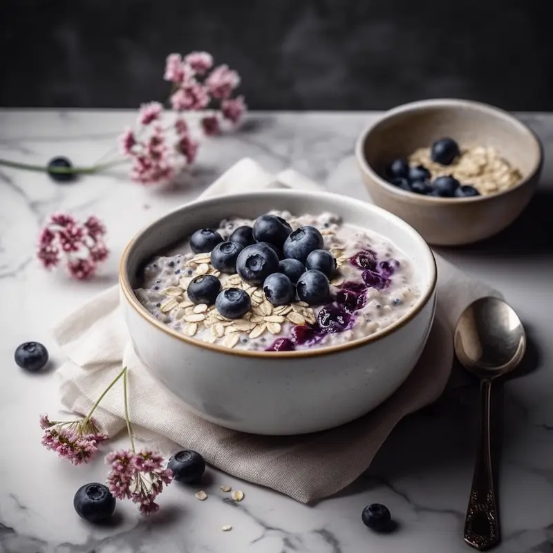 Enjoying Blueberry Vanilla Oats