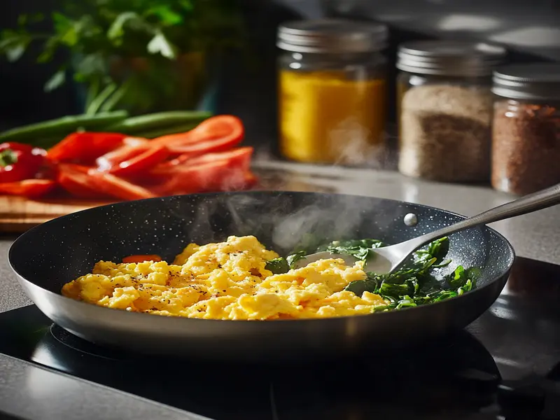 Cooking the Fillings for Breakfast Burritos