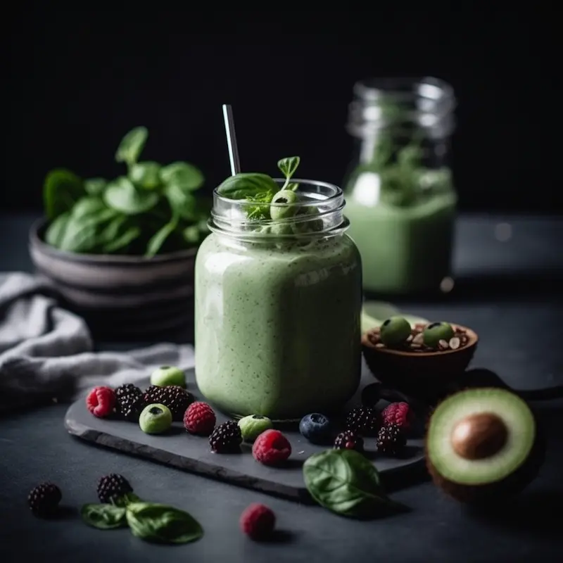 Enjoying Green Power Smoothie