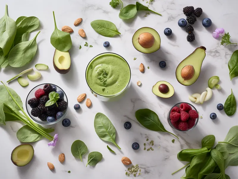 Ingredients for Green Power Smoothie