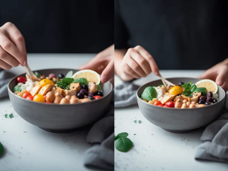 Preparing the Mediterranean Chicken Bowl