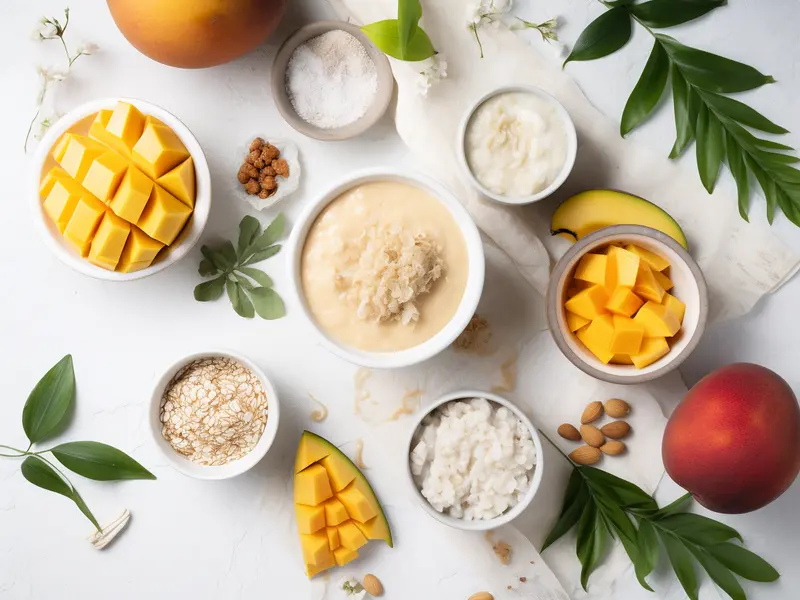 Ingredients for Tropical Mango Coconut Oats