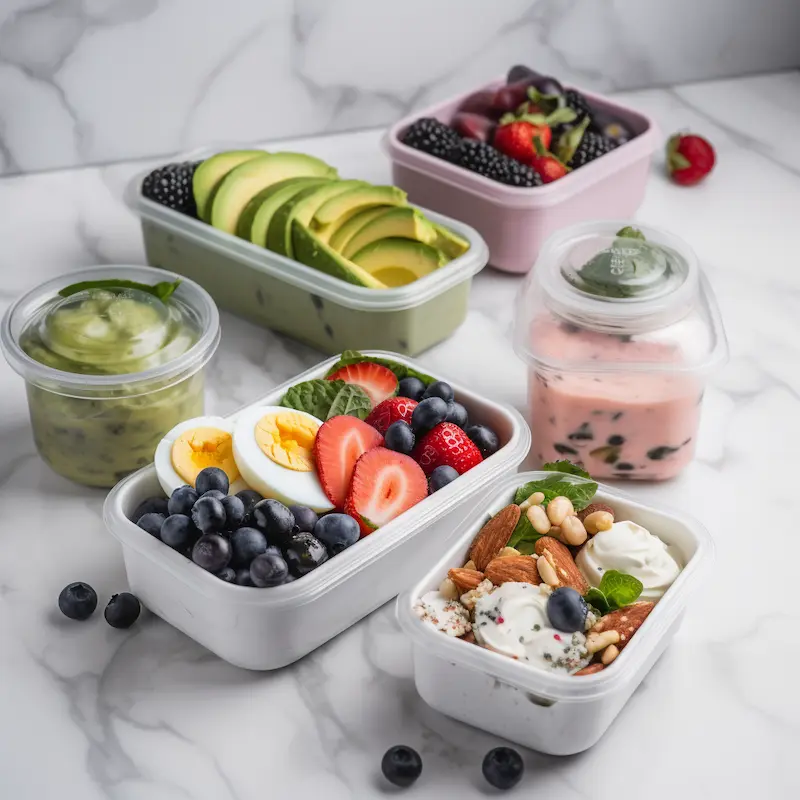 Miniature Meal Prep Containers Display